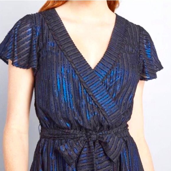 ModCloth | Your Time To Shine Maxi Dress in Blue & Black | Size Medium - Picture 2 of 14